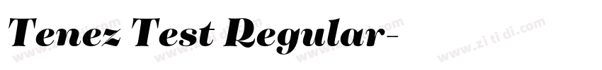 Tenez Test Regular字体转换